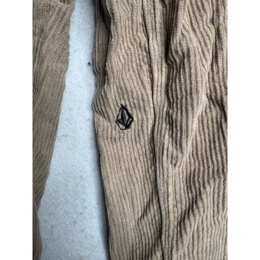 Volcom Billow Tapered Corduroy Pants Mens 27 Tan Khaki Loose Fit Skateboarding - Picture 4 of 14